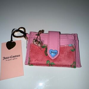 Juicy Couture Pink Cherry Gelato Accent Wallet Wristlet ID Holder